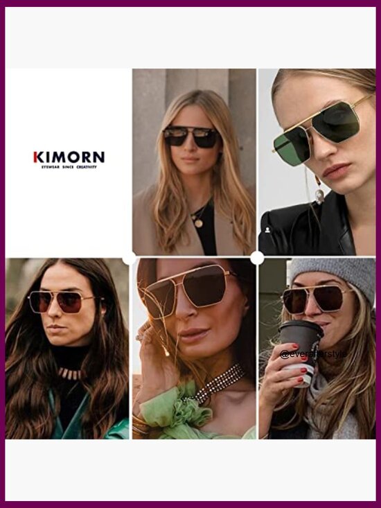 Metal Frame Polarized Sunglasses Retro Oversized Square Vintage Shades main image 4